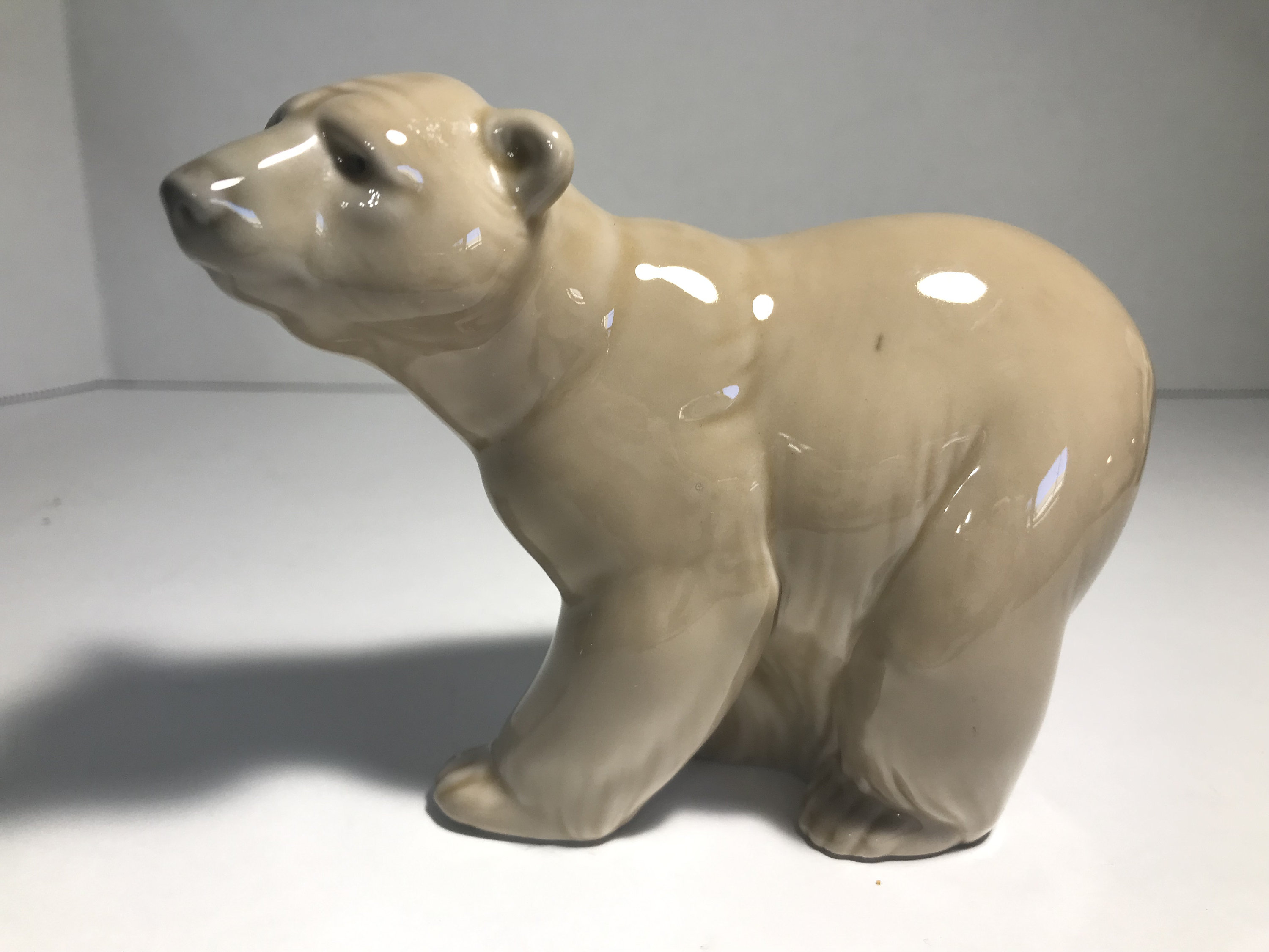 Vintage Lladro Walking Polar Bear With Subtle Muted Tones Etsy