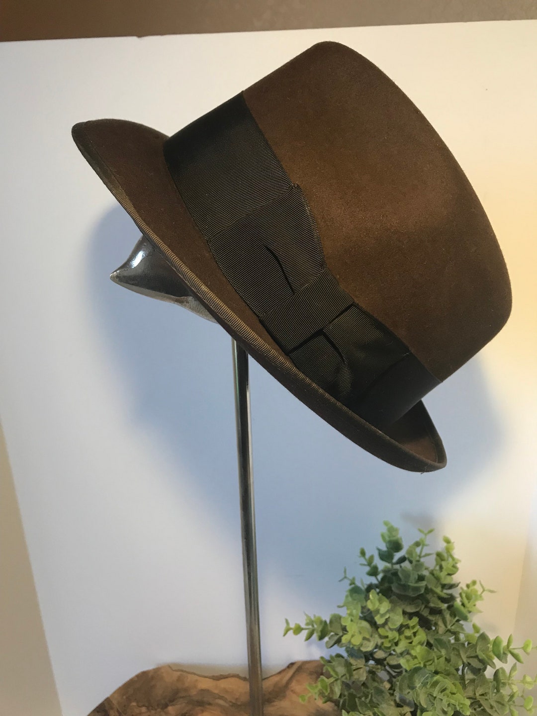 Vintage Stetson Royal Deluxe Fedora Hat, Vintage Stetson Brown Fedora