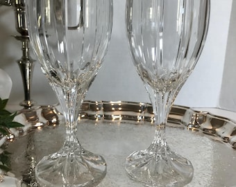 Vintage kristallvinglas, set om 2