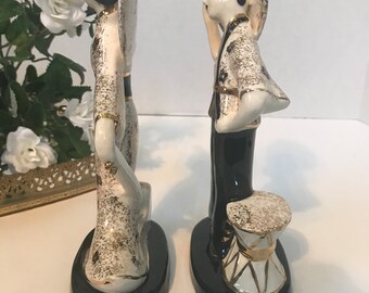 Vintage 1950s Japanese Figurines, Vintage Signed Geo Z