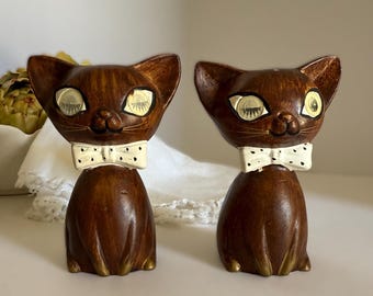 Salière et poivrière vintage « Woodbury » en étain - Style