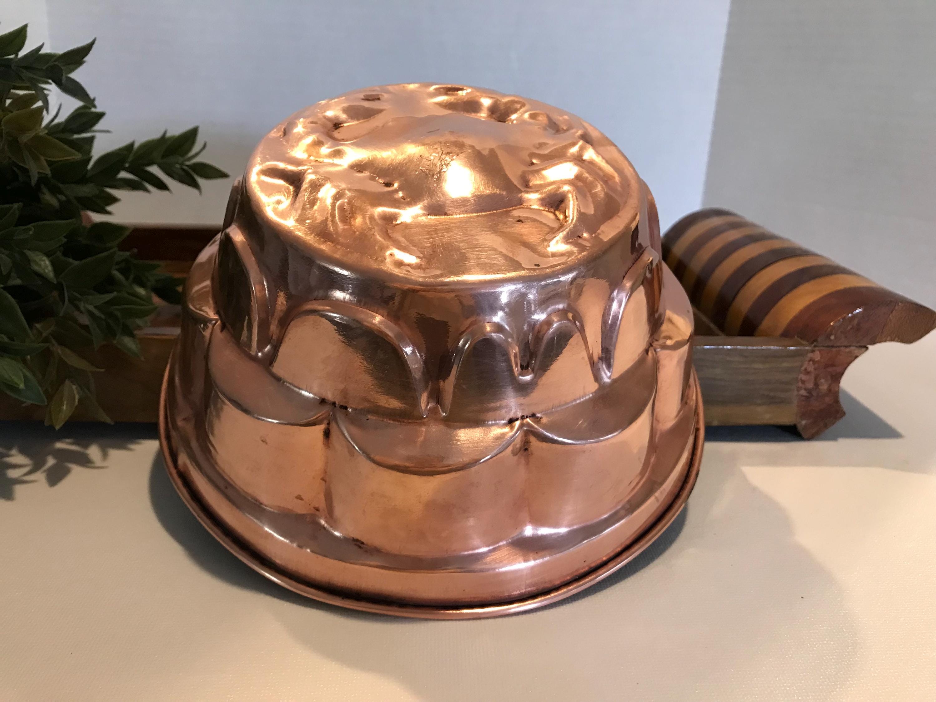 Vintage Copper Crab Large Mold Pan, Vintage Copper Hanging Mold
