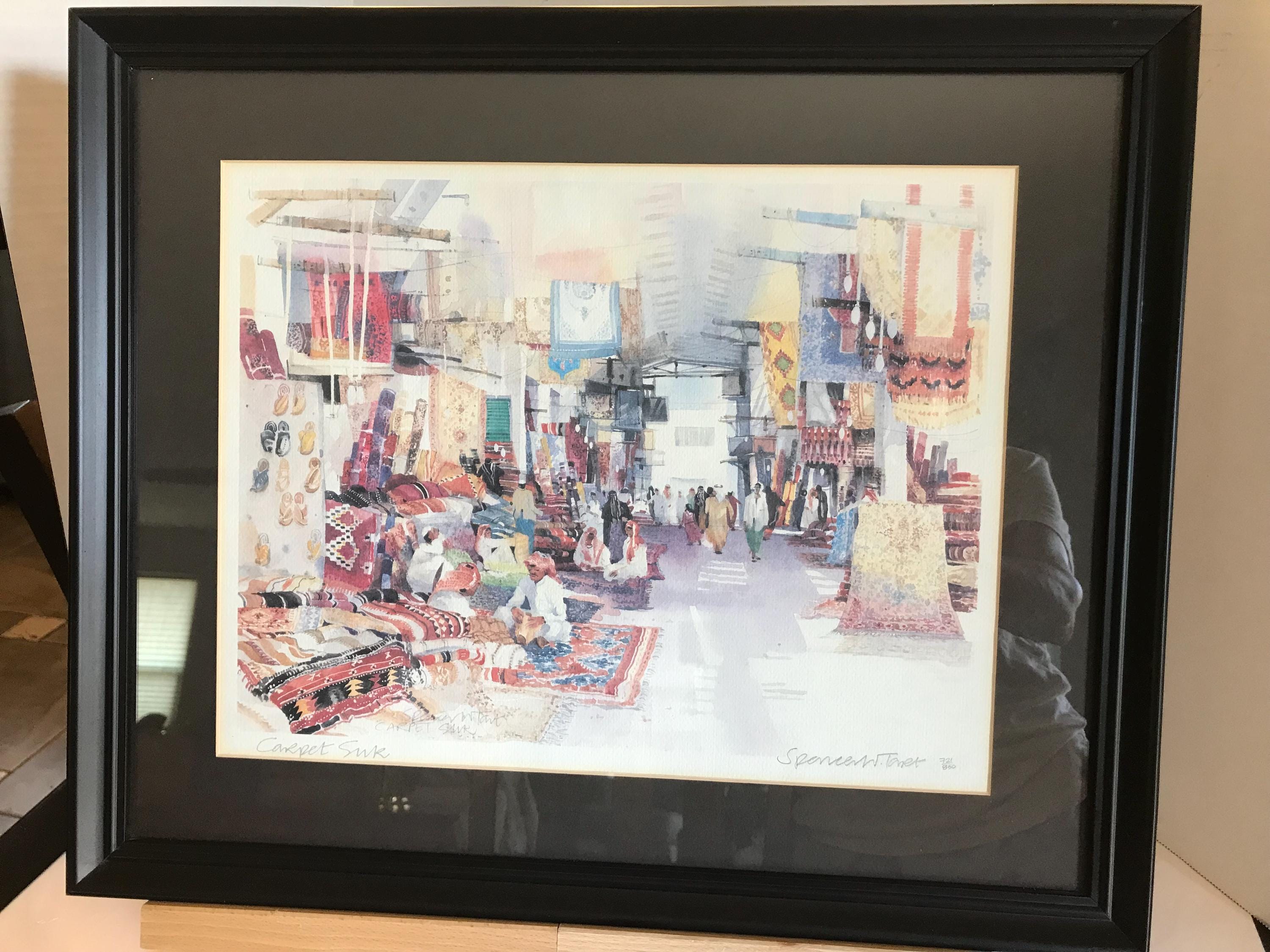 ヴィンテージのプリント絵画 ヴィンテージ スペンサー タレット 1980 年代 サイン入りプリント