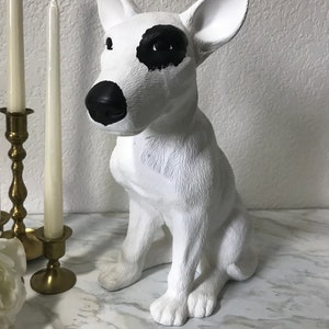 Vintage 1987 signed Spuds MacKenzie large ceramic piggy bank, Vintage Spuds MacKenzie Bud Light Dog ceramic bank, 1987 Spuds Bud Light Dog
