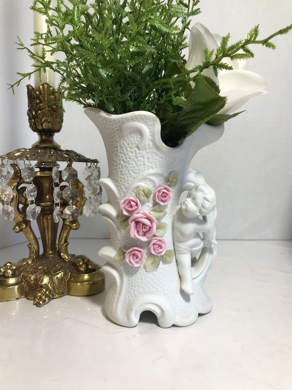 花と天使のアンティーク風花瓶 楽天市場】アンティーク 花瓶 天使 ケルビム Minton ミントン
