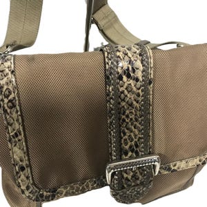 Bolso bandolera Brighton, bolso Brighton, bolso de lona de nailon Brighton, bolso bandolera de lona Brighton, bolso de mano de piel de serpiente Brighton imagen 5