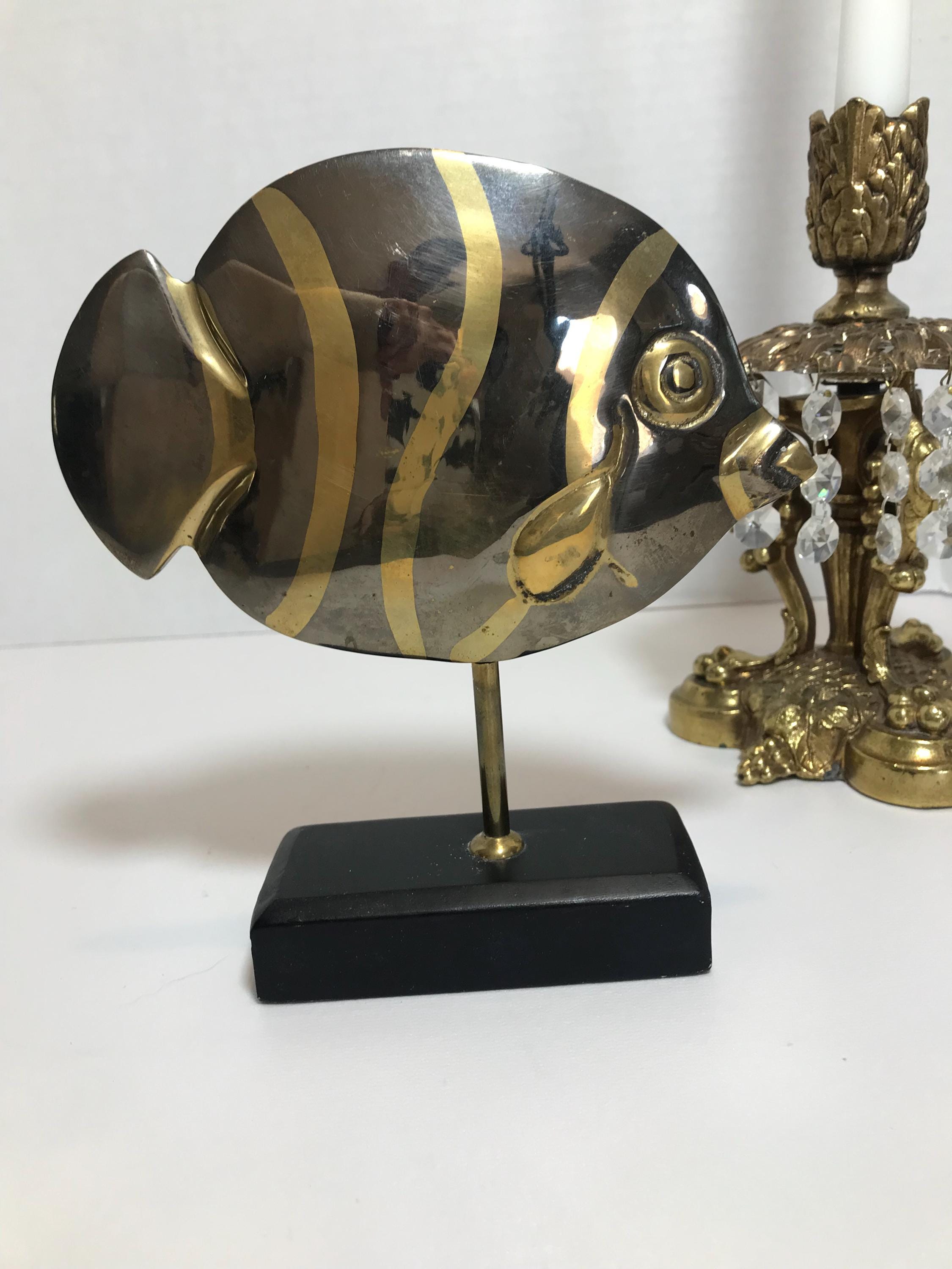 1990s OLD BRONZE AGE Circle Fish USA製 L 1990s OLD BRONZE AGE Circle Fish USA製 L Vintage Brass and Silver