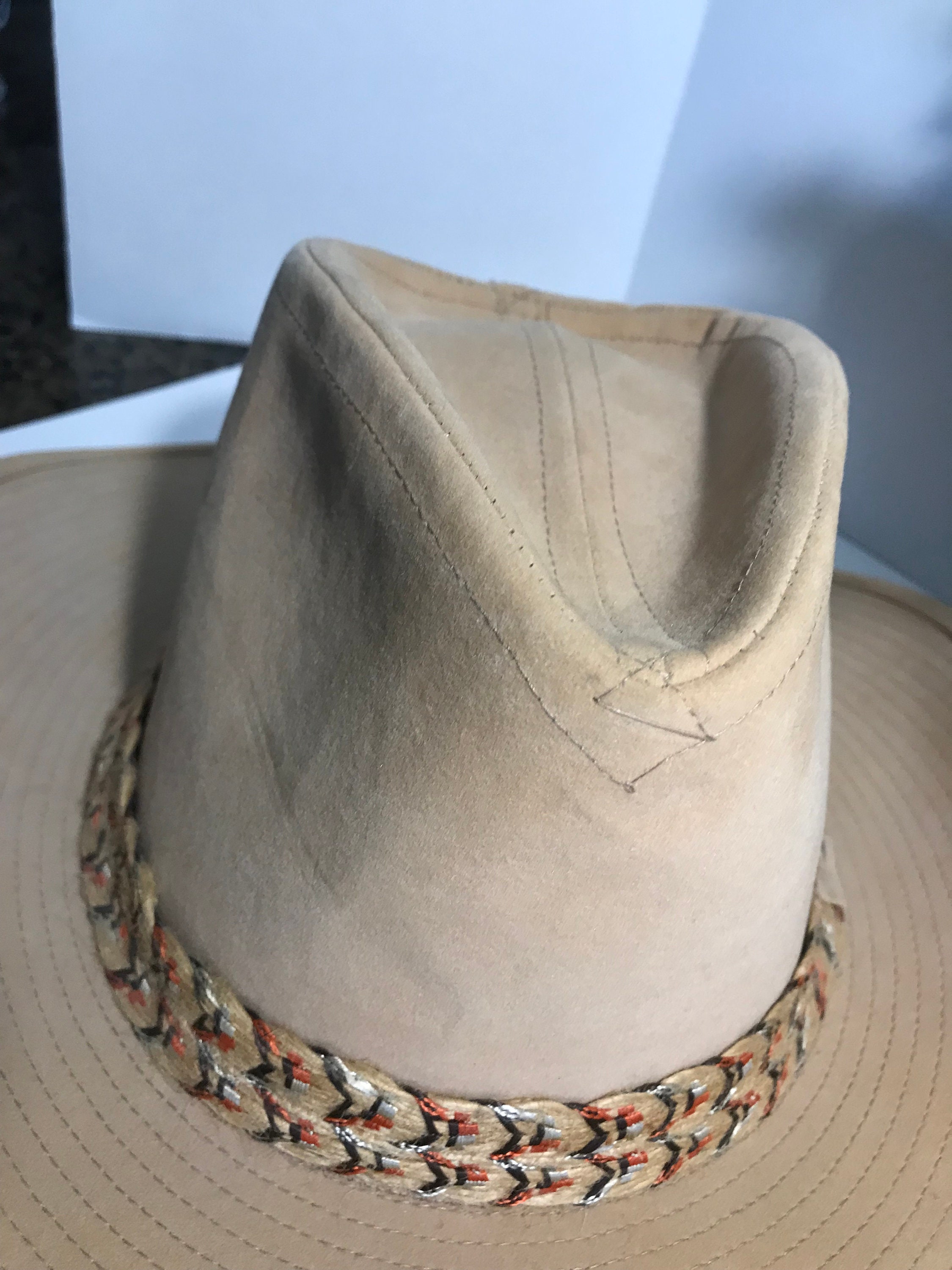 Vintage Levi Strauss & Co. / LEVI\'S Strauss feather Suede Western Cowboy Hat Vintage 1970s Levi Strauss Suede Look Cowboy Western Hat  main image 4