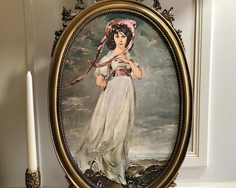 Vintage Framed Elegant Gainsborough 