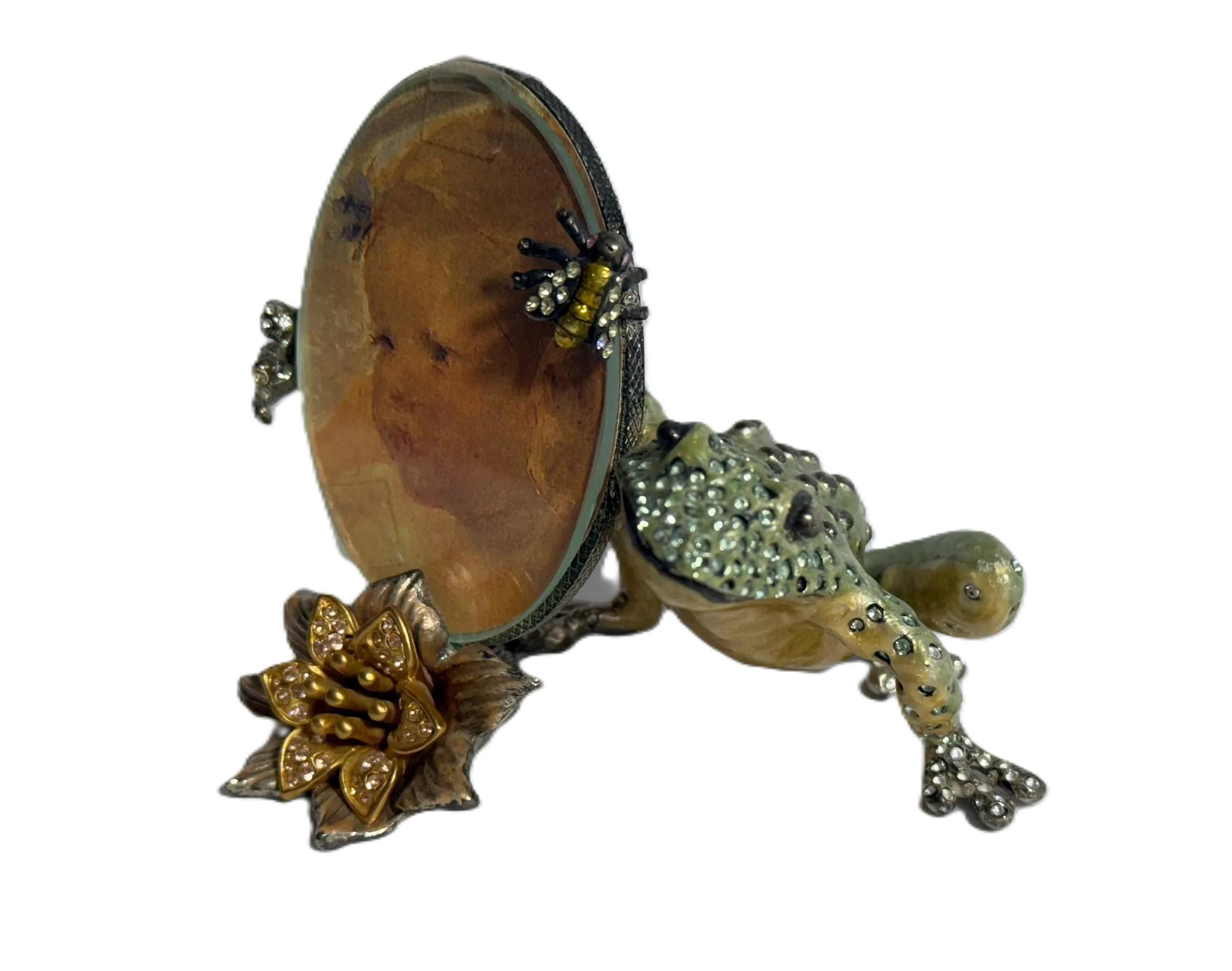 ジェイ・ストロングウォーター スワロフスキー カエル フレーム