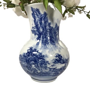 ✫日本の陶器 花瓶 ✫ 20 世紀の日本製のコバルトブルーの磁器製大型花瓶。 - Etsy 日本