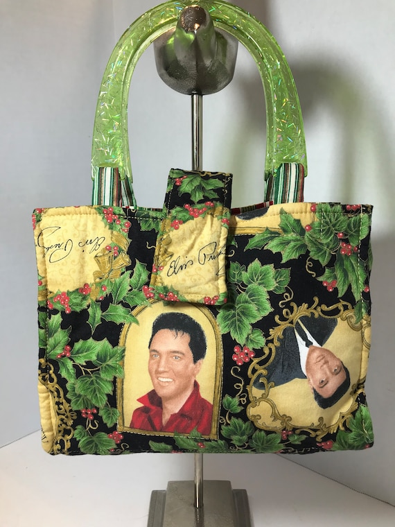 Vintage handmade Elvis purse, vintage handmade qui