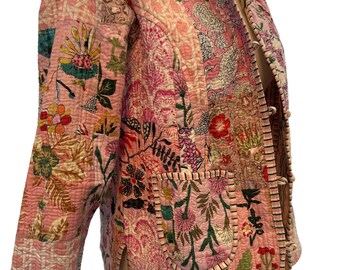 Vintage 1930s Feed Sack Quilted Jacket With Pockets - Etsy