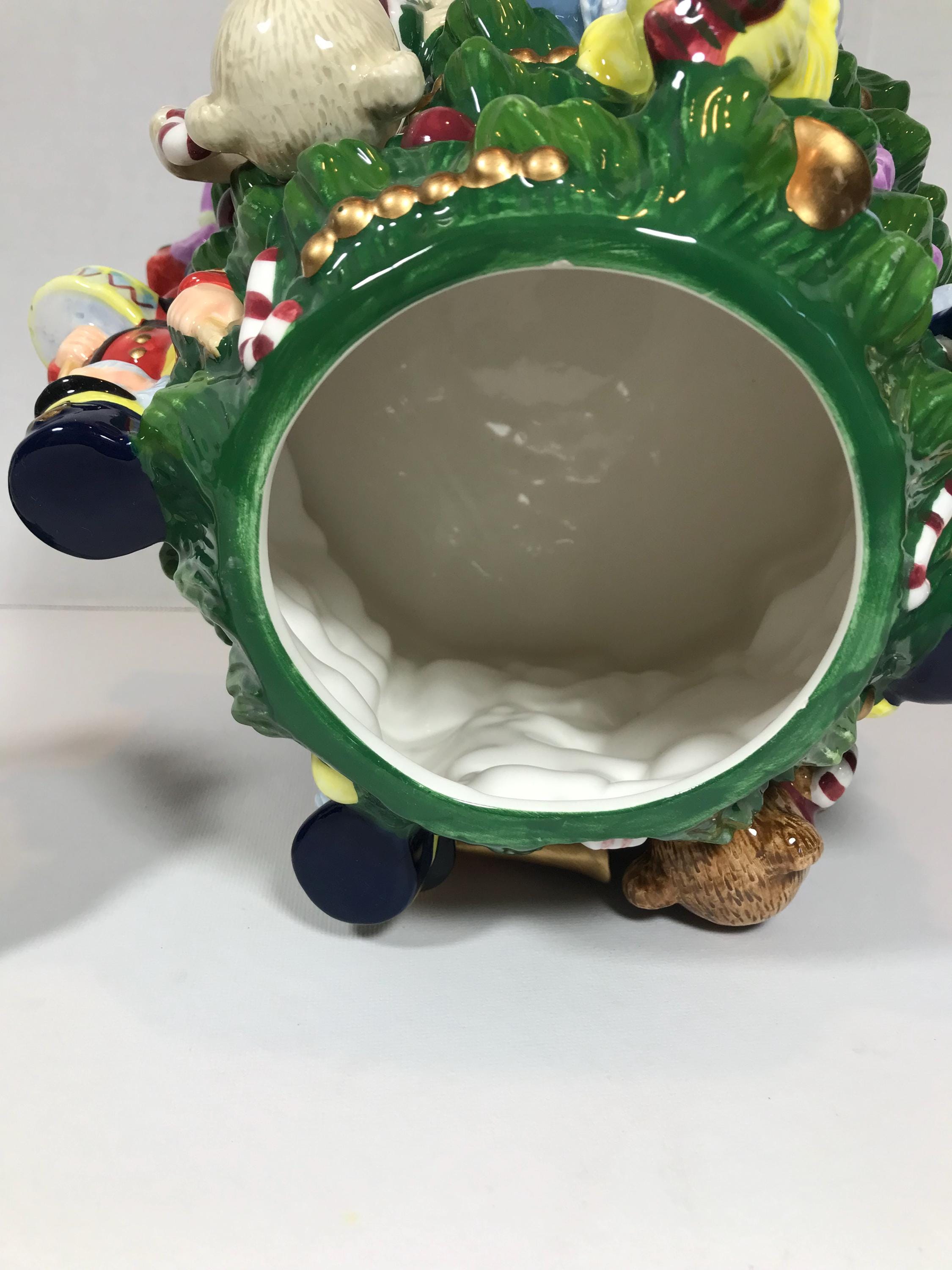 ヴィンテージのSpodeクリスマスツリーとおもちゃ、大きな