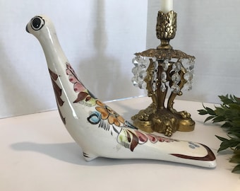 ヴィンテージ 大型 メキシコ トナラ 陶器 ペリカン 鳥像 ハンドメイド