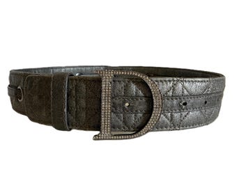 Vintage 80s Genuine Peacock Feather and Brown Leather Belt  display picture 2