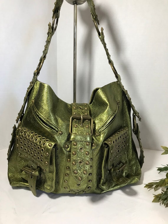 Vintage Betsey Johnson green purse, Vintage rare B