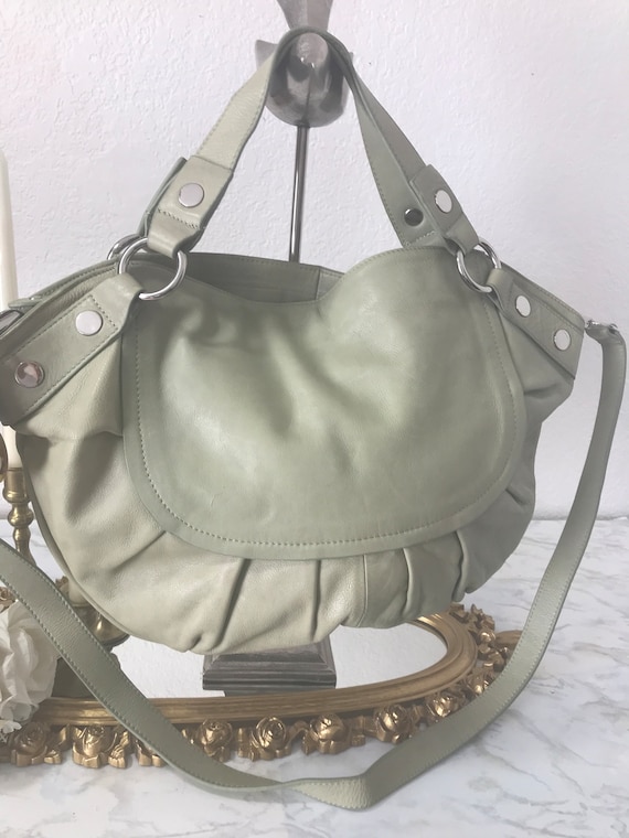 Barr and Barr sage green leather purse, Barr Barr 