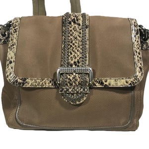 Bolso bandolera Brighton, bolso Brighton, bolso de lona de nailon Brighton, bolso bandolera de lona Brighton, bolso de mano de piel de serpiente Brighton imagen 7