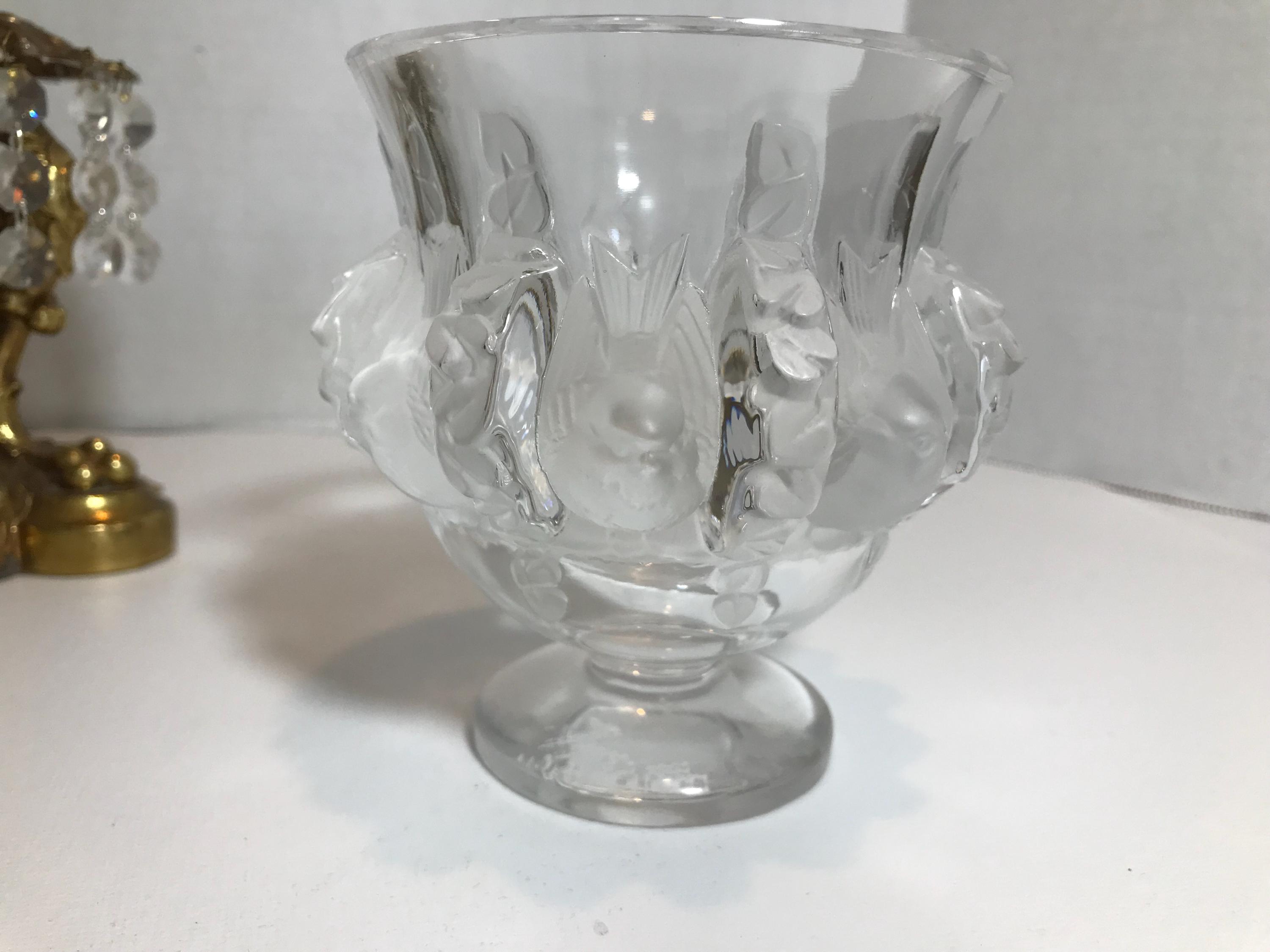 OLD LALIQUE フロストクリスタル女性像と白鳥 Lot - A Lalique France Glass Chrysalide Figure