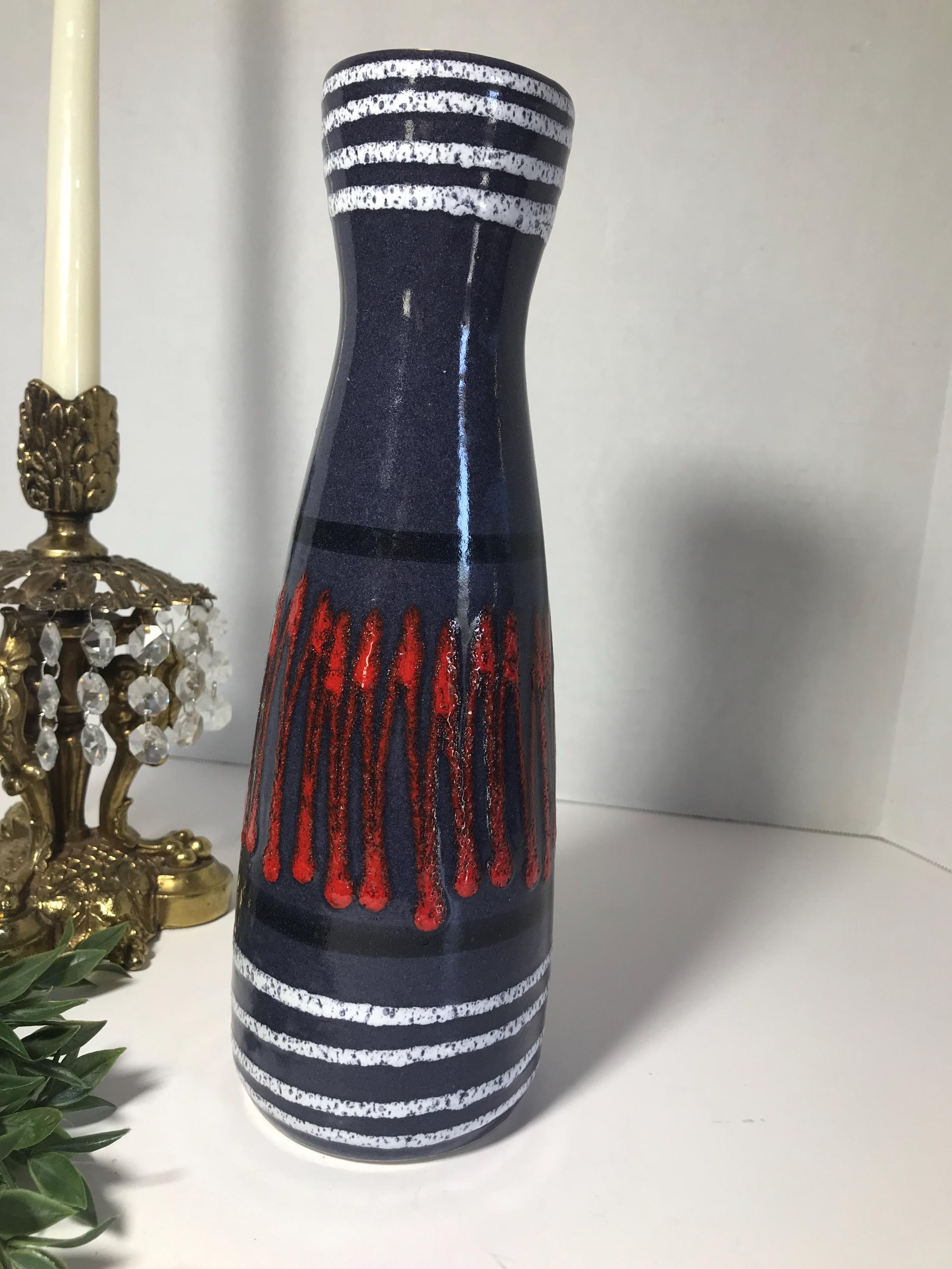 西ドイツ　ファットラバ　ビンテージ花瓶ミッドセンチュリー Scheurich ヴィンテージ シェウリッヒ 西ドイツ製 ファットラバ花瓶 – 大胆