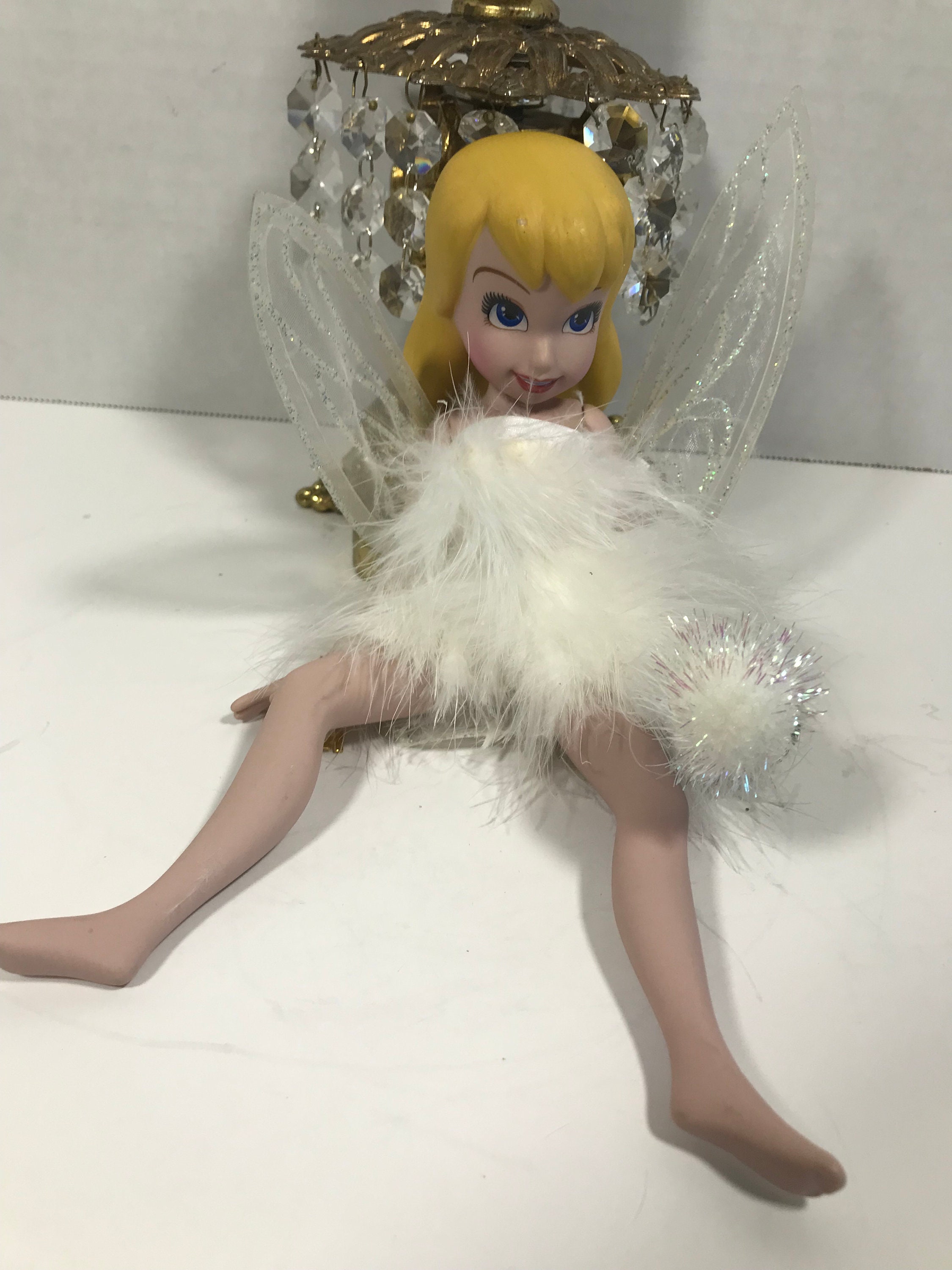 Vintage Porcelain Tinkerbell Figurine, Vtg Ceramic Collectible