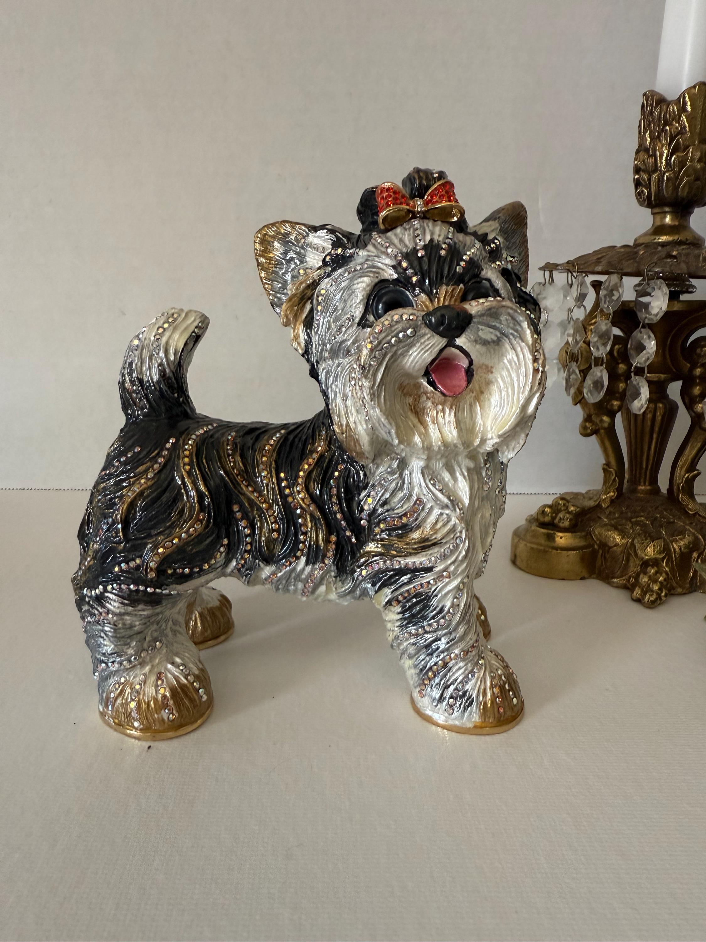 Crystal Yorkie Figurine