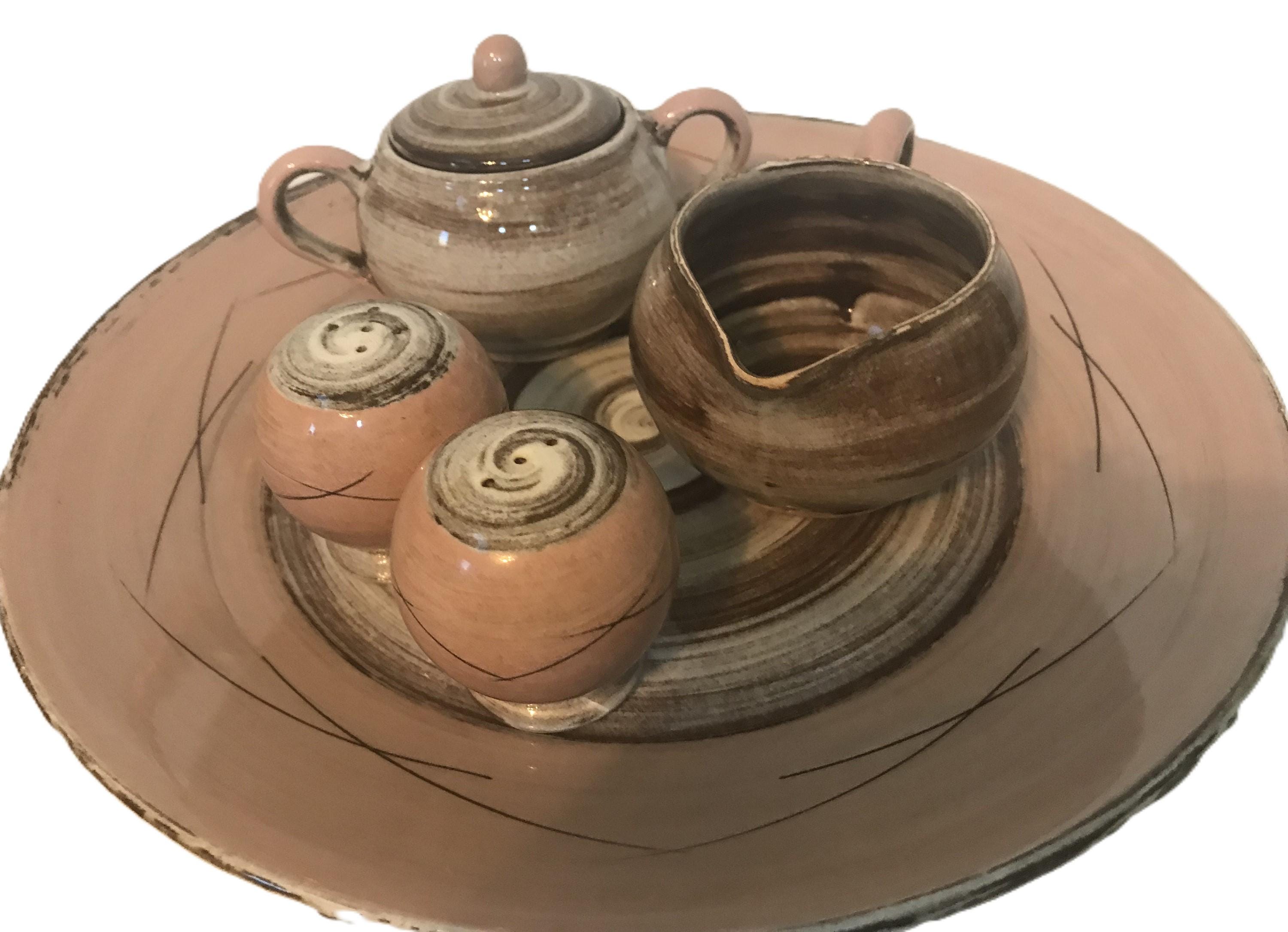 Vintage Santa Anita Ware Dish Set, 1950s Santa Anita Ware Platter
