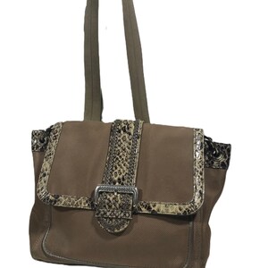 Bolso bandolera Brighton, bolso Brighton, bolso de lona de nailon Brighton, bolso bandolera de lona Brighton, bolso de mano de piel de serpiente Brighton imagen 3