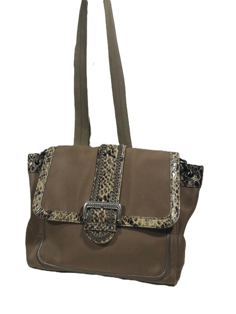 Bolso bandolera Brighton, bolso Brighton, bolso de lona de nailon Brighton, bolso bandolera de lona Brighton, bolso de mano de piel de serpiente Brighton imagen 3