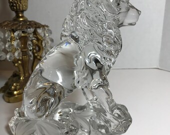 ヴィンテージ クリスタル ライオン像の置物、ヴィンテージ レノックス