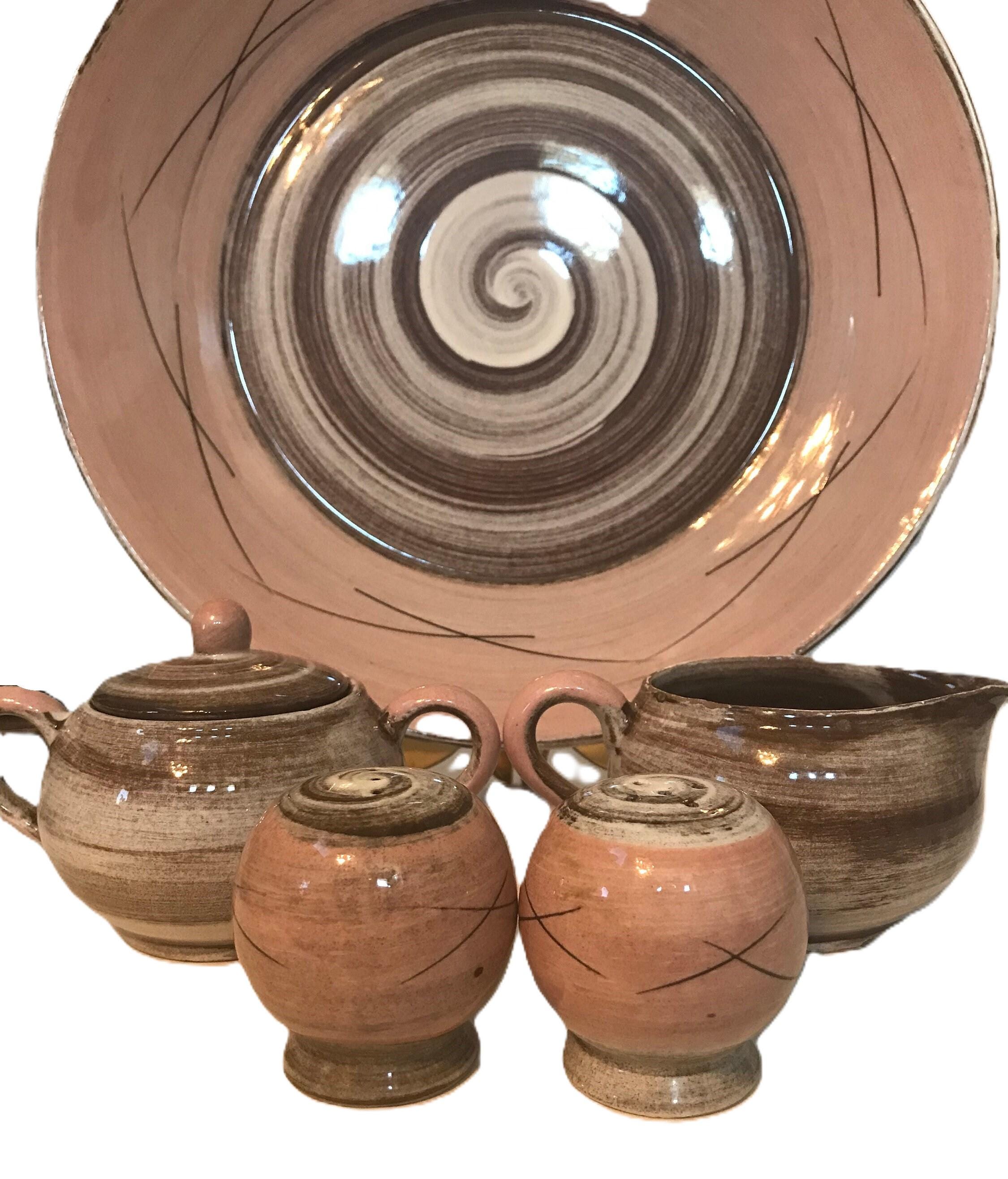 Santa Anita Ware 陶器食器　アメリカハワイ Vintage Santa Anita Ware Dish Set, 1950s Santa Anita Ware Platter