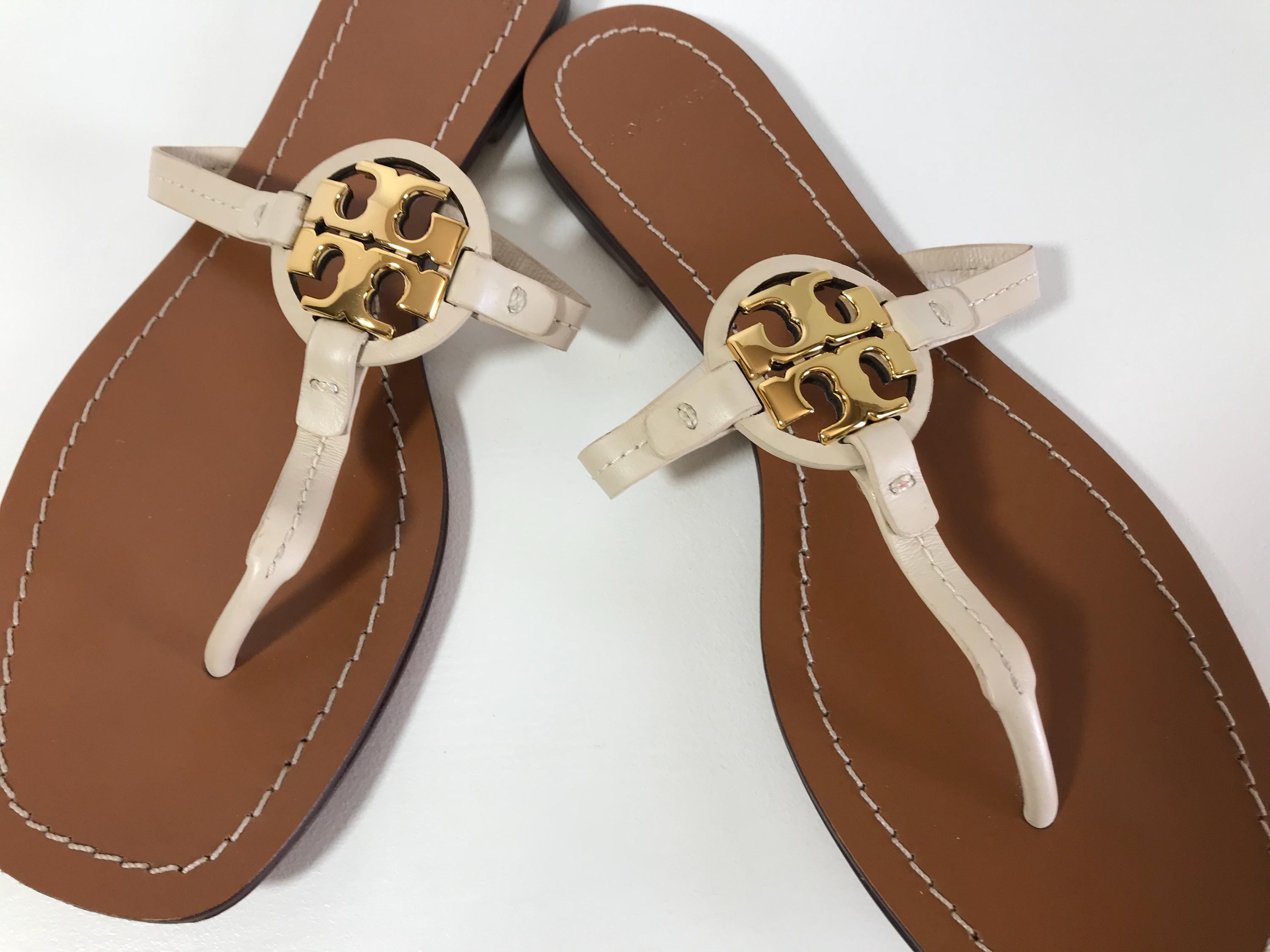 Tory Burch Tan Leather Sandals, Size 8M, Tory Burch Beige