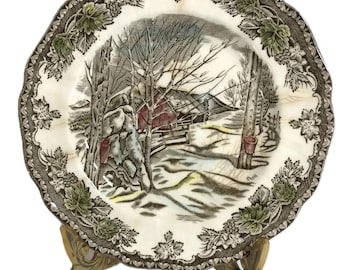 Vintage Johnson Brothers Friendly Village Sugar Maples bread plate, Johnson Bros England Friendly Village 6.25" small plate, made in England