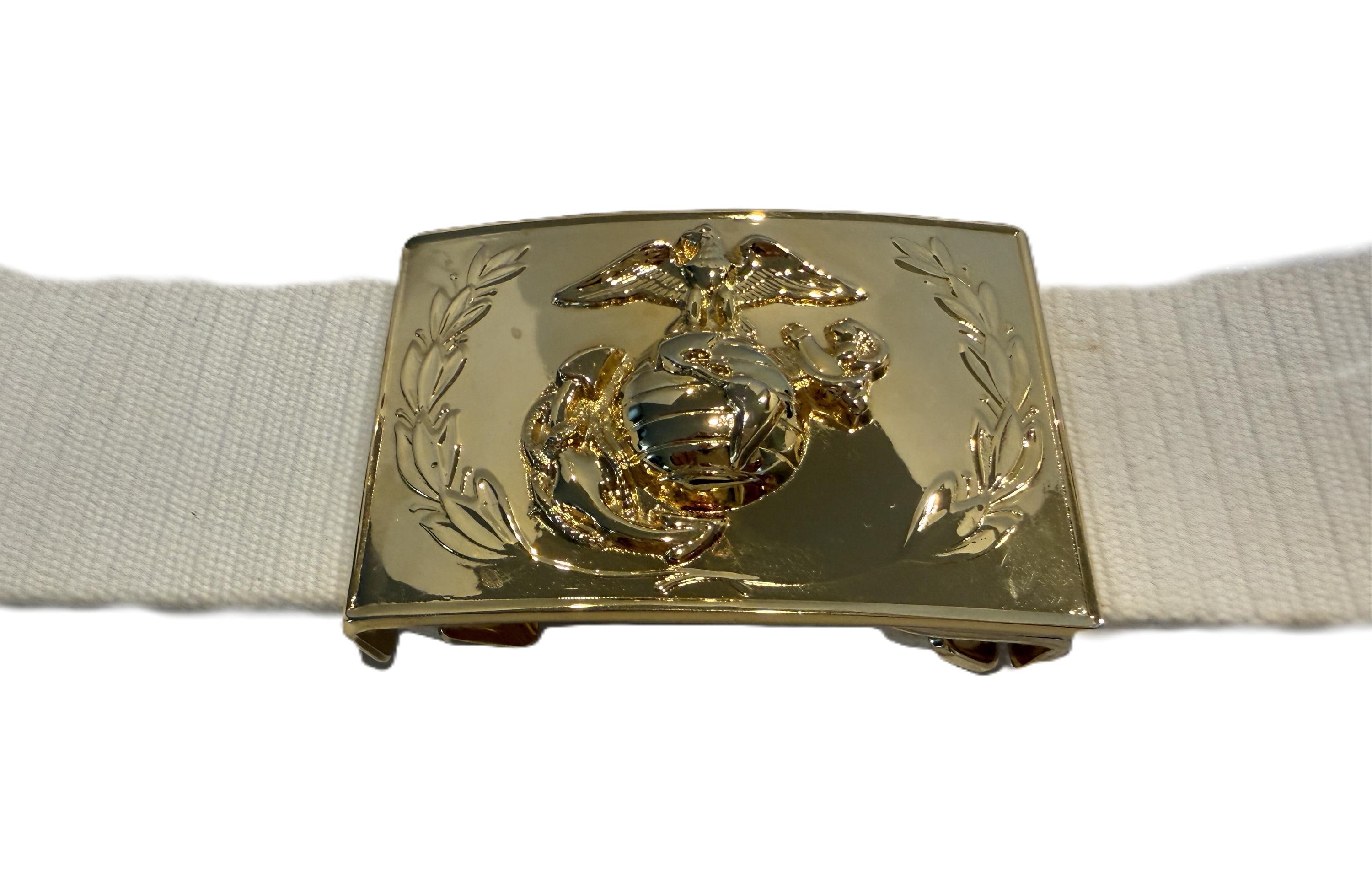 dress blues belt usmc U.S. Marines USMC Dress Blues 24K Anodized Gold Plated Pvt-LCpl Belt B main image 0