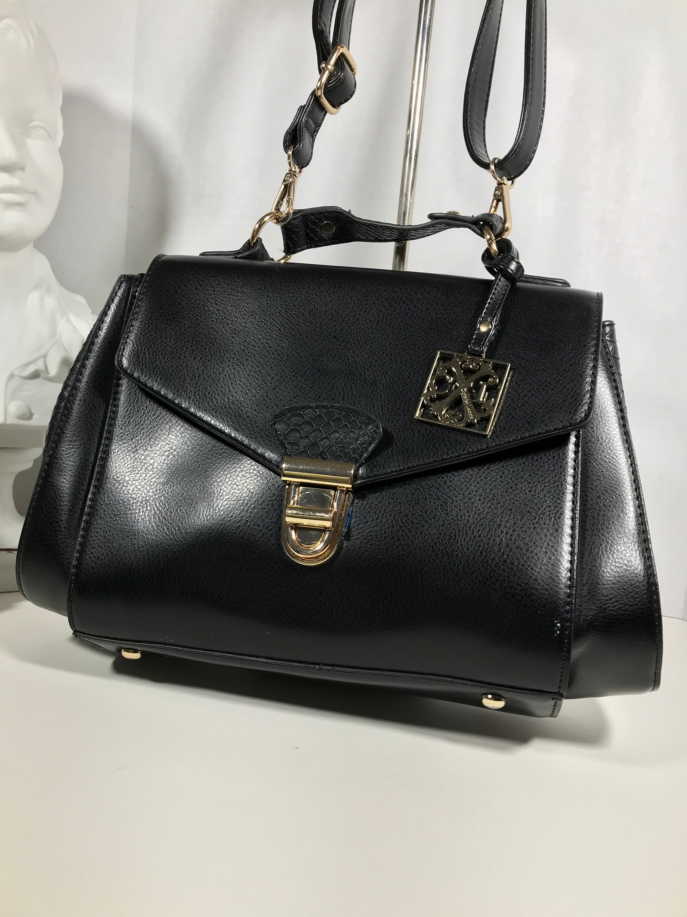 Vintage Christian Lacroix Black Handbag Purse Christian Lacroix Jackie O Style Vintage Purse Christian Lacroix Mod Handbag Gold Hardware. Etsy