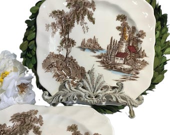 Johnson Bros The Old Mill square salad plate 8"
