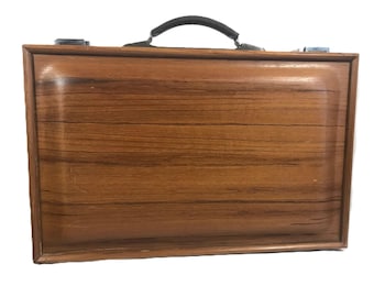 未使用　PRESTO プレジデント　ウッドバッグ　アンティーク　アタッシュケース Vintage Wood Briefcase by Presto / Rare Find / Original With Tags