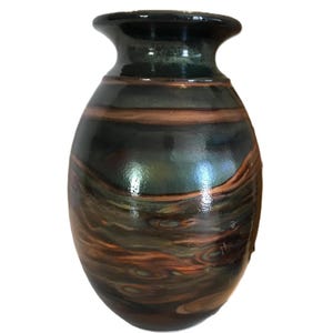 Vintage Crutchfield signed pottery, Crutchfield art pottery vase, signed, Crutchfield colorful pottery ceramic vase, signed