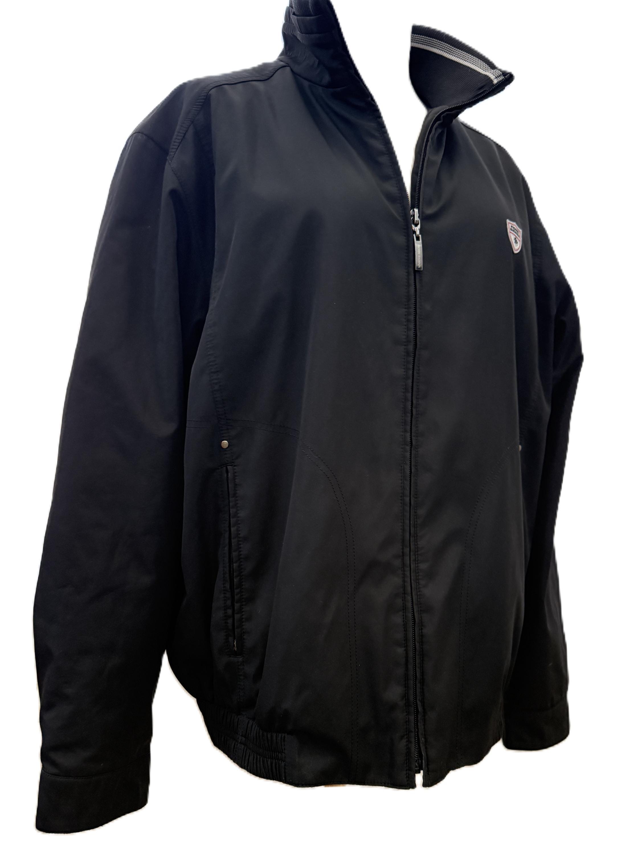 Vintage Pierre Balmain Black Bomber Jacket, Zip Front Designer