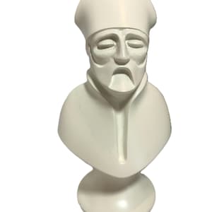 Statuetta vintage raffigurante un pezzo degli scacchi, firmata, Statuetta vintage raffigurante un pezzo degli scacchi in ceramica, Statuetta vintage raffigurante un vescovo, Set di scacchi in ceramica, Decorazione kitsch unica
