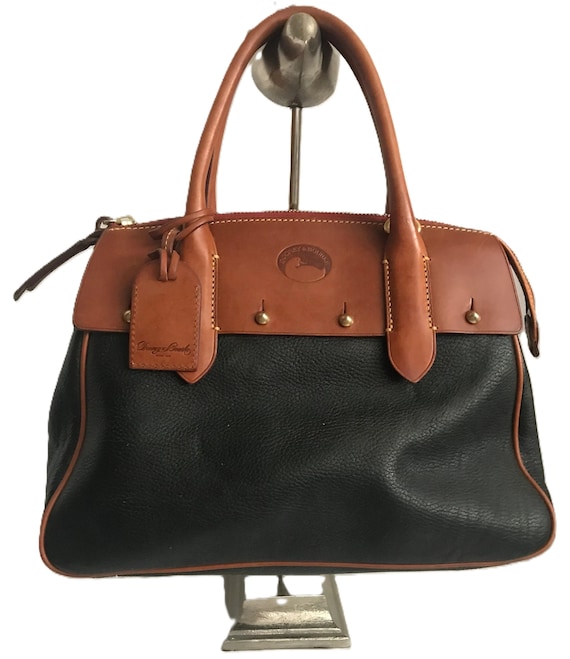 Sac à Main Vintage Dooney & Bourke - Cuir Noir, Occasion En Excellent état (quelques Rayures)
