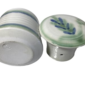 Art pottery unique butter dish, signed, ceramic studio pottery butter keeper, ceramic artsy butter dish, art pottery butter keeper dish