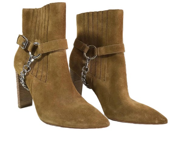 Paige Suede Brown Boots, Size 9.5, Paige Bootie Style Boots 