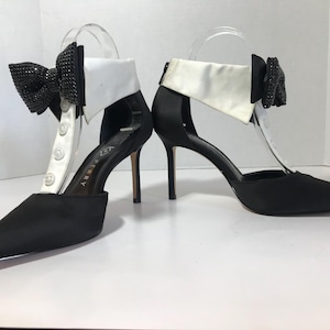 Katie Perry Tuxedo High Heel Shoes, Size Katie Perry Black