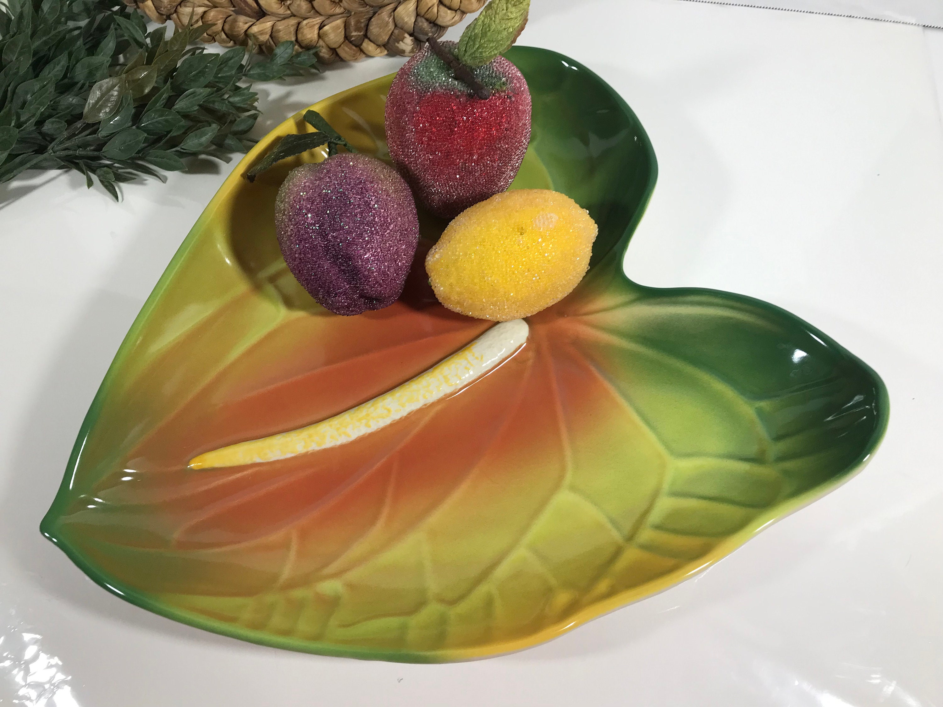 堅実な究極の Vintage Tropical Clay Hawaii Platter, Vtg Tropical Clay その他