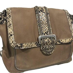 Bolso bandolera Brighton, bolso Brighton, bolso de lona de nailon Brighton, bolso bandolera de lona Brighton, bolso de mano de piel de serpiente Brighton imagen 4