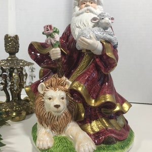Vintage Christmas Santa musical decor, Vintage Christmas decorations, Vintage Christmas mantle decor, Christmas around the world figurine