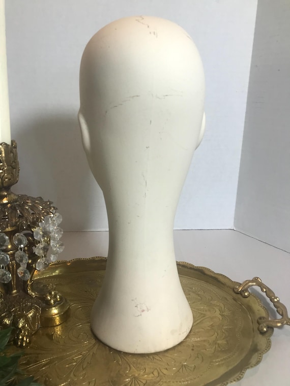 Vintage Ikea Ceramic Head Statue, Vintage White Bisque Mannequin