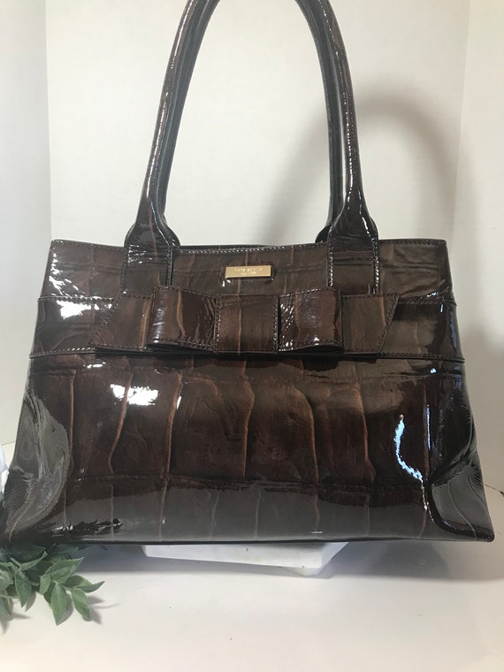 Kate Spade brown purse, Kate Spade patent leather… - image 1